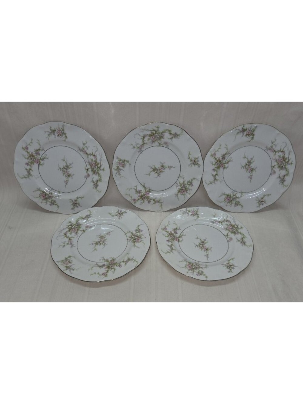 Set Of 5 Theodore Haviland New York ROSALINDE Salad Plates 7 1/2”